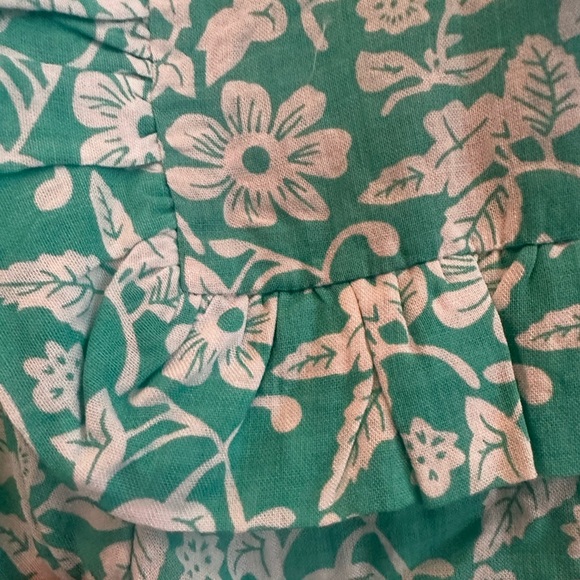 NWT The Shirt by Rochelle Behrens Elizabeth button down ruffle shirt-Size Medium - Picture 6 of 6